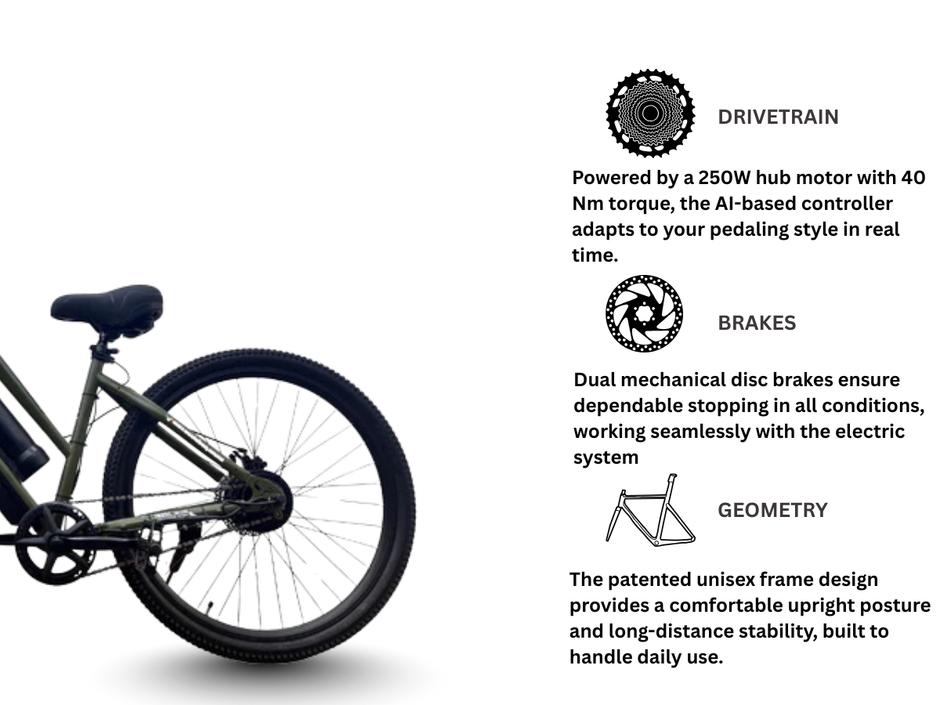 Pedaleze 27.5 Town & Country E-Bicycle